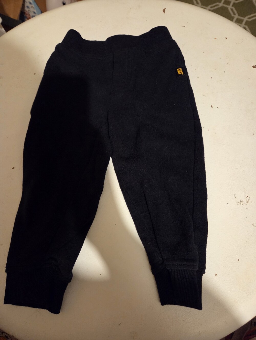 Black Kids Jogger Pants with Rib Cuffs